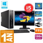 Pc hp compaq 8300 sff core i5 - 2400 ram 16go disque 1 to wifi w7 ecran 22