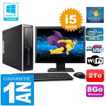 Pc hp compaq 8300 sff core i5 - 2400 ram 8go disque 2 to wifi w7 ecran 27