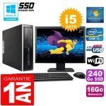 Pc hp compaq 8300 sff core i5 - 3470 ram 16go disque 240 go ssd wifi w7 ecran 27