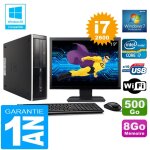 Pc hp compaq 8300 sff core i7 - 2600 ram 8go disque 500 go wifi w7 ecran 19