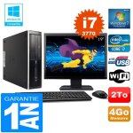 Pc hp compaq 8300 sff core i7 - 3770 ram 4go disque 2 to wifi w7 ecran 19