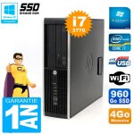 Pc hp compaq 8300 sff core i7 - 3770 ram 4go disque 960 go ssd graveur dvd wifi w7