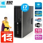 Pc hp compaq 8300 sff core i7 - 3770 ram 8go disque 120 go ssd graveur dvd wifi w7