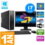 Pc hp compaq 8300 sff core i7 - 3770 ram 8go disque 500 go wifi w7 ecran 22