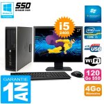 Pc hp compaq 8300 sff ecran 27  core i5 - 2400 ram 4go disque 120 go ssd wifi w7