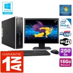 Pc hp compaq 8300 sff intel g850 ram 16go disque 250 go wifi w7 ecran 27