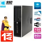 Pc hp compaq 8300 sff intel g850 ram 8go disque 120 go ssd graveur dvd wifi w7