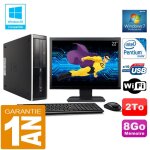 Pc hp compaq 8300 sff intel g850 ram 8go disque 2 to wifi w7 ecran 22