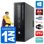 Pc hp elitedesk 705 g1 sff amd pro - 7300b ram 32go disque dur 2to windows 10 wifi