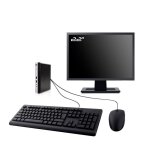 Pc hp prodesk 400 g3 mini ecran 22  intel g4400t ram 32go ssd 240go w11 wifi