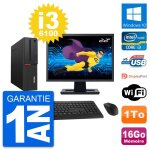 Pc lenovo m700 sff ecran 22  intel i3 - 6100 ram 16go disque 1to windows 10 wifi