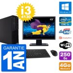 Pc lenovo m73 sff ecran 19  intel i3 - 4130 ram 4go disque 250go windows 10 wifi