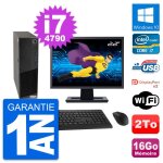 Pc lenovo m83 sff ecran 22  core i7 - 4790 ram 16go disque dur 2to windows 10 wifi