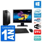 Pc lenovo m83 sff ecran 22  intel g3220 ram 32go disque dur 2to windows 10 wifi