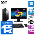 Pc lenovo m83 sff ecran 22  intel g3220 ram 8go ssd 120go windows 10 wifi