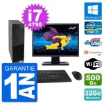 Pc lenovo m83 sff ecran 22  intel i7 - 4790 ram 32go disque 500go windows 10 wifi