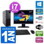 Pc lenovo m83 sff ecran 27  intel i7 - 4770 ram 16go disque 500go windows 10 wifi