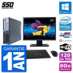 Pc lenovo m91p sff ecran 22  intel g630 ram 8go ssd 120go windows 10 wifi