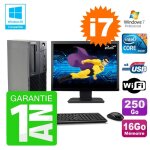 Pc lenovo m91p sff intel i7 - 2600 16go disque 250go graveur wifi w7 ecran 22