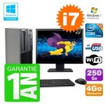 Pc lenovo m91p sff intel i7 - 2600 4go disque 250go graveur wifi w7 ecran 19