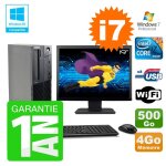 Pc lenovo m91p sff intel i7 - 2600 4go disque 500go graveur wifi w7 ecran 19