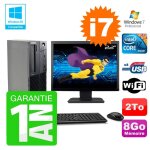 Pc lenovo m91p sff intel i7 - 2600 8go disque 2to graveur wifi w7 ecran 22