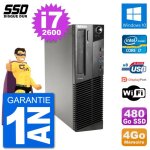 Pc lenovo m91p sff intel i7 - 2600 ram 4go ssd 480go windows 10 wifi