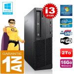 Pc lenovo m92p sff core i3 - 2120 ram 16go disque 2 to graveur dvd wifi w7