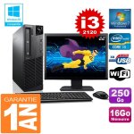 Pc lenovo m92p sff core i3 - 2120 ram 16go disque 250 go wifi w7 ecran 22