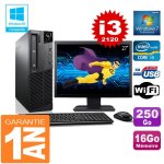 Pc lenovo m92p sff core i3 - 2120 ram 16go disque 250 go wifi w7 ecran 27