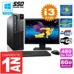 Pc lenovo m92p sff core i3 - 2120 ram 8go disque 480 go ssd wifi w7 ecran 27
