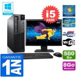 Pc lenovo m92p sff core i5 - 2400 ram 8go disque 500 go wifi w7 ecran 22