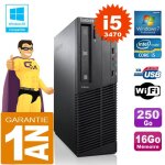 Pc lenovo m92p sff core i5 - 3470 ram 16go disque 250 go graveur dvd wifi w7