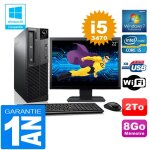 Pc lenovo m92p sff core i5 - 3470 ram 8go disque 2 to wifi w7 ecran 22