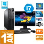Pc lenovo m92p sff core i7 - 2600 ram 4go disque 1 to wifi w7 ecran 22