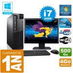 Pc lenovo m92p sff core i7 - 2600 ram 4go disque 500 go wifi w7 ecran 19