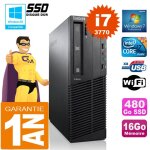 Pc lenovo m92p sff core i7 - 3770 ram 16go disque 480 go ssd graveur dvd wifi w7