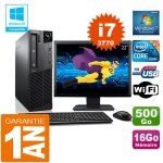 Pc lenovo m92p sff core i7 - 3770 ram 16go disque 500 go wifi w7 ecran 22
