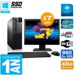 Pc lenovo m92p sff ecran 19  core i7 - 2600 4go disque 960go ssd wifi w7