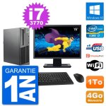 Pc lenovo m92p sff ecran 19  intel i7 - 3770 ram 4go disque 1to windows 10 wifi