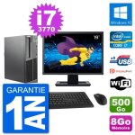 Pc lenovo m92p sff ecran 19  intel i7 - 3770 ram 8go disque 500go windows 10 wifi