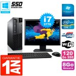 Pc lenovo m92p sff ecran 22  core i7 - 3770 8go disque 120go ssd wifi w7