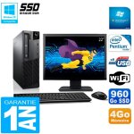 Pc lenovo m92p sff ecran 22  intel g630 4go disque 960go ssd wifi w7