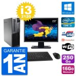 Pc lenovo m92p sff ecran 22  intel i3 - 2120 ram 16go disque 250go windows 10 wifi