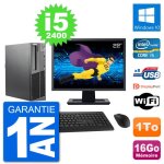 Pc lenovo m92p sff ecran 22  intel i5 - 2400 ram 16go disque 1to windows 10 wifi