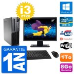 Pc lenovo m92p sff ecran 27  intel i3 - 2120 ram 8go disque 1to windows 10 wifi