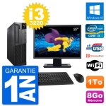 Pc lenovo m92p sff ecran 27  intel i3 - 3220 ram 8go disque 1to windows 10 wifi