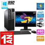 Pc lenovo m92p sff intel g630 ram 4go disque 480 go ssd wifi w7 ecran 22