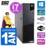 Pc lenovo thinkcentre m83 sff intel i7 - 4770 ram 8go ssd 120go windows 10 wifi
