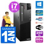 Pc lenovo thinkcentre m93p sff core i7 - 4770 ram 8go disque 250go windows 10 wifi